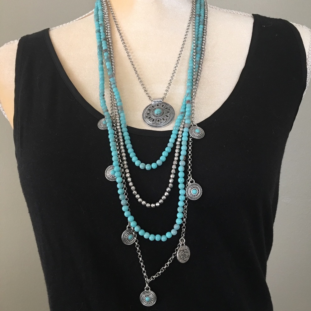 Lucky Brand Multiple Strand Turquoise Necklace